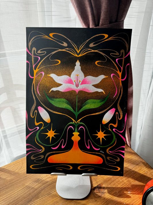 "Lily Magic" Riso Print