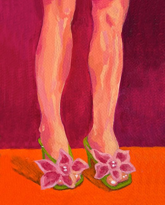 "Orchid Shoes" Art Print