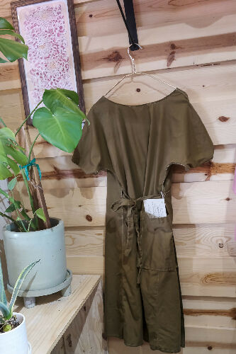 Wrap Dress - short sleeve- green