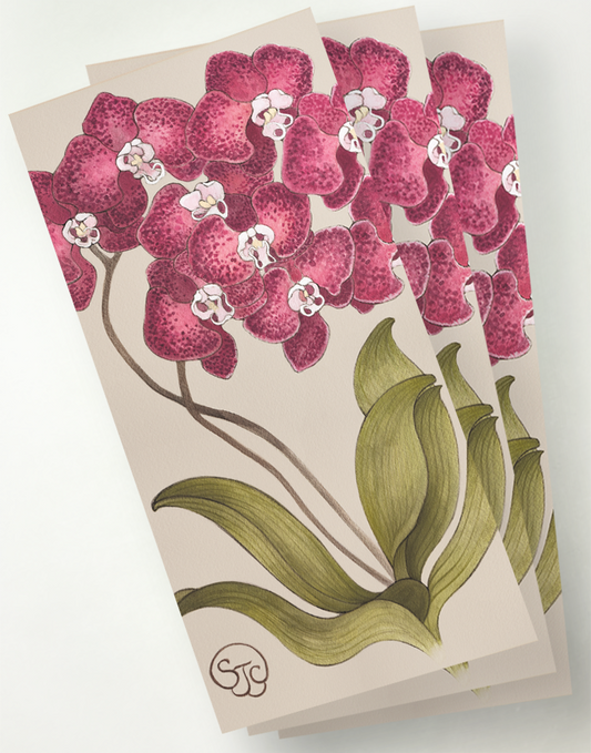 Red Orchid - Notecard | Bookmark