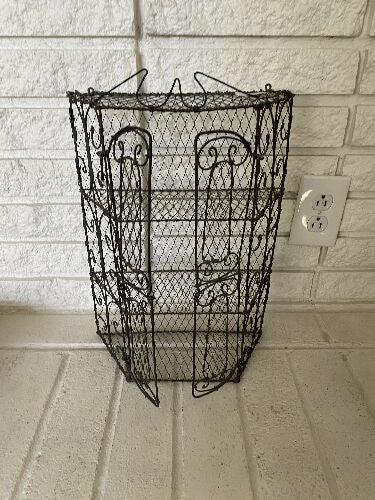 Wire wall shelf holder vintage