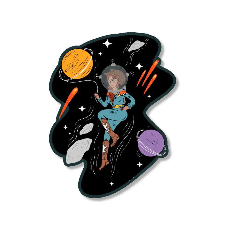 Space Girl Vinyl Sticker