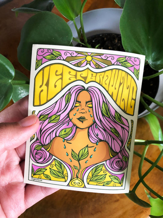 "Keep Growing" Vinyl Sticker