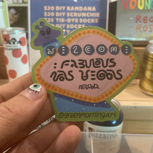 Vegas but for Aliens Sticker