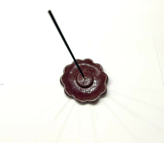 Handmade Ceramic Flower Incense Holder – Stick & Cone