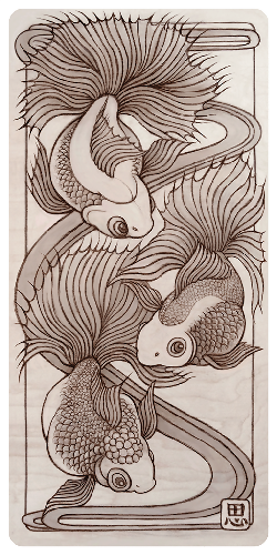 Goldfish Print by Sze Jones