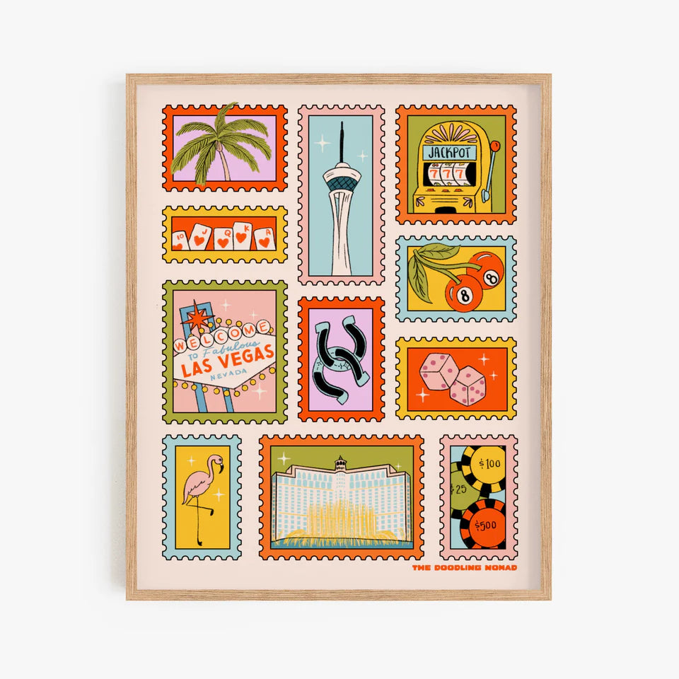 Stamped Vegas 11x14 Art Print