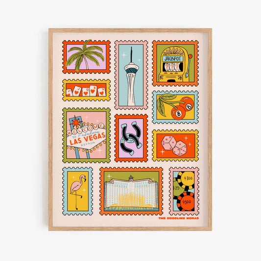 Stamped Vegas 11x14 Art Print