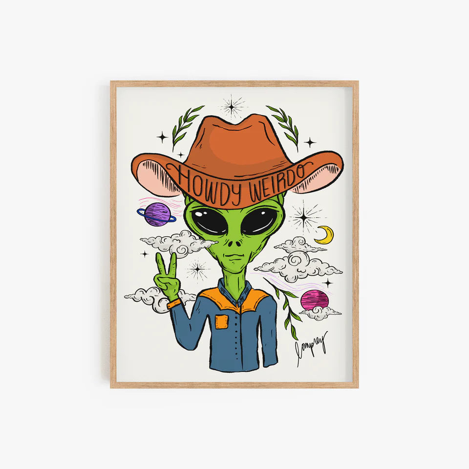 12"x9" Howdy Weirdo Art Print
