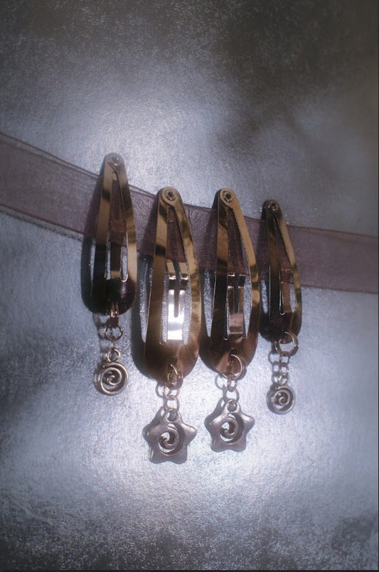 Flower Swirl Hair Clips