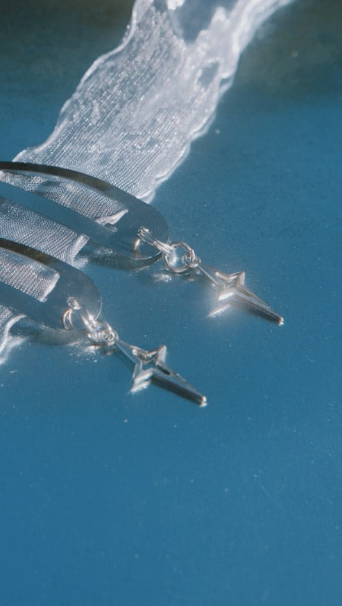 Starbust City Hair Clips - Silver