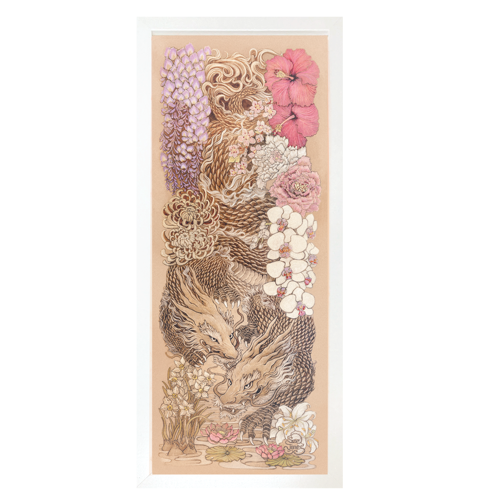 Wood Dragons - Framed Art