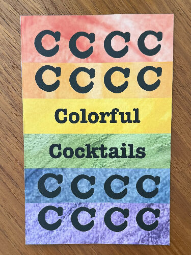 Colorful cocktails zine