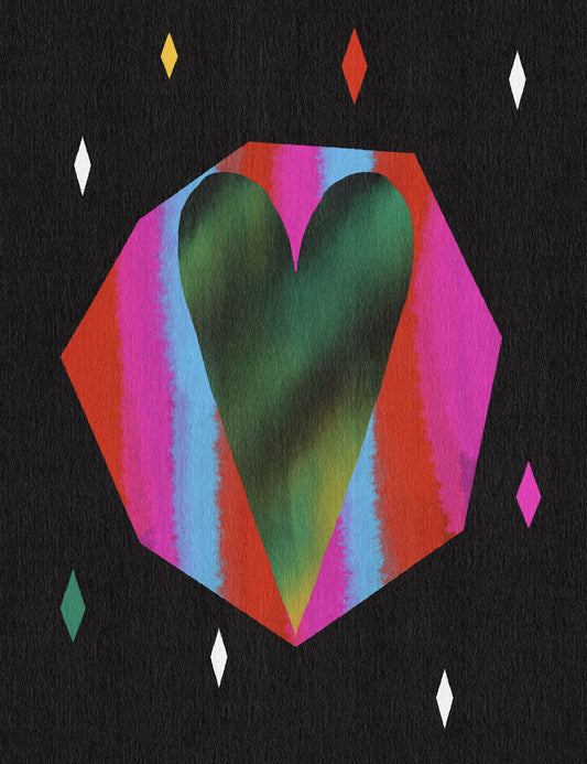 Heart and Diamonds Greeting Card