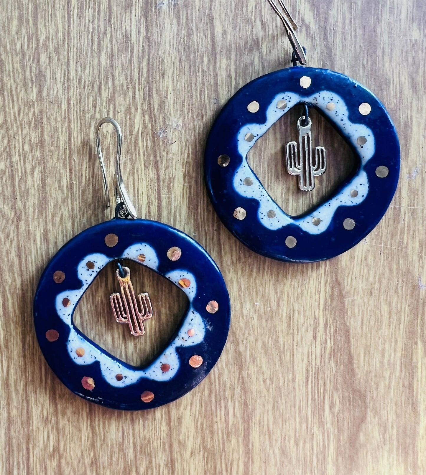 Ceramic Blue Hoops