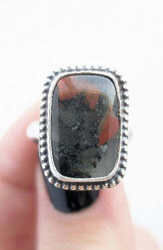 Blood Stone Ring, Size 5.5