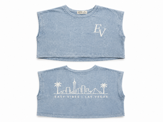 Acid Wash Las Vegas Crop Top