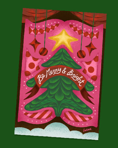 Be Merry - 4x6" Holiday Postcard