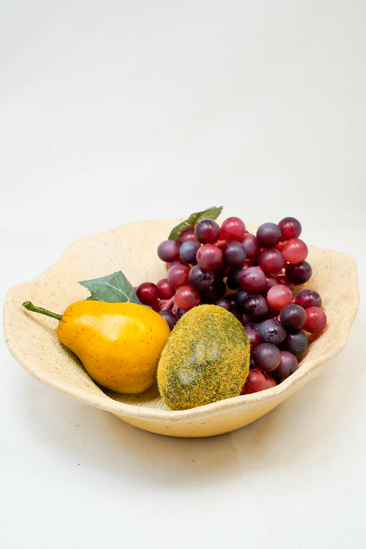 Handmade Ceramic Textured Serving Platter / Fruit Bowl
