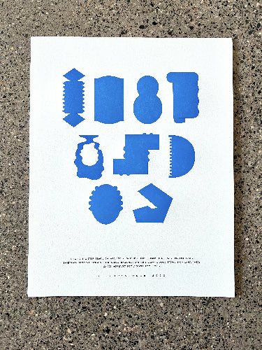 Las Vegas Pools 1 letterpressed print