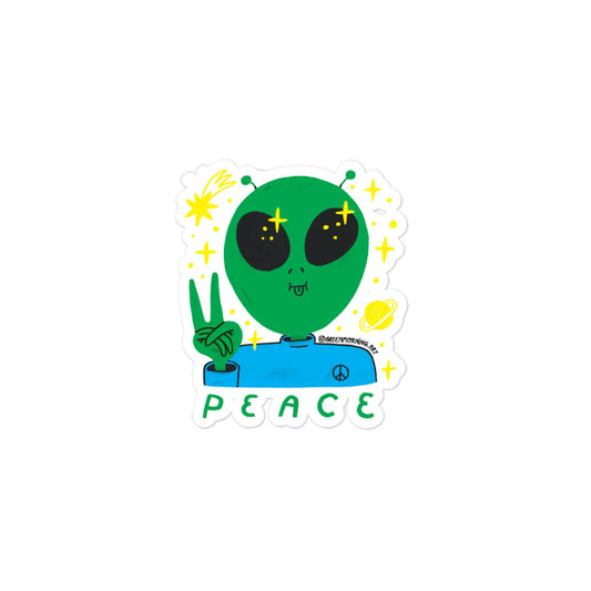 Peace Alien Sticker