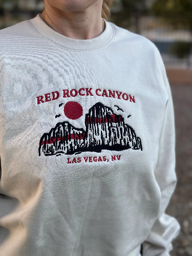Red Rock Canyon Embroidered Crewnecks