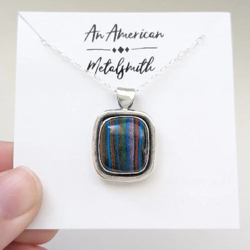 Rainbow Calsilica Necklace