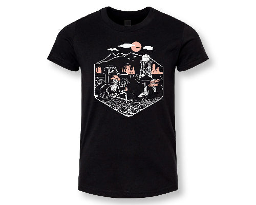 Ghost Town Halloween Skeleton T-shirt (Kids)