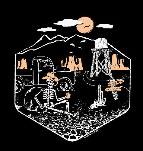 Ghost Town Halloween Skeleton T-shirt (Kids)