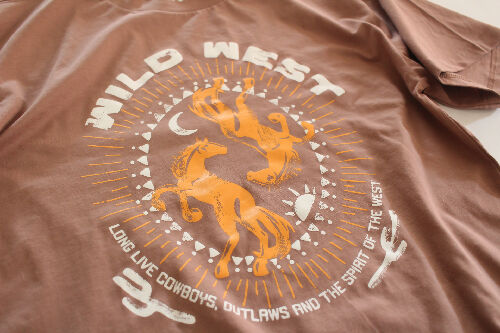 Wild West Horses Boxy T-shirt (Womens)