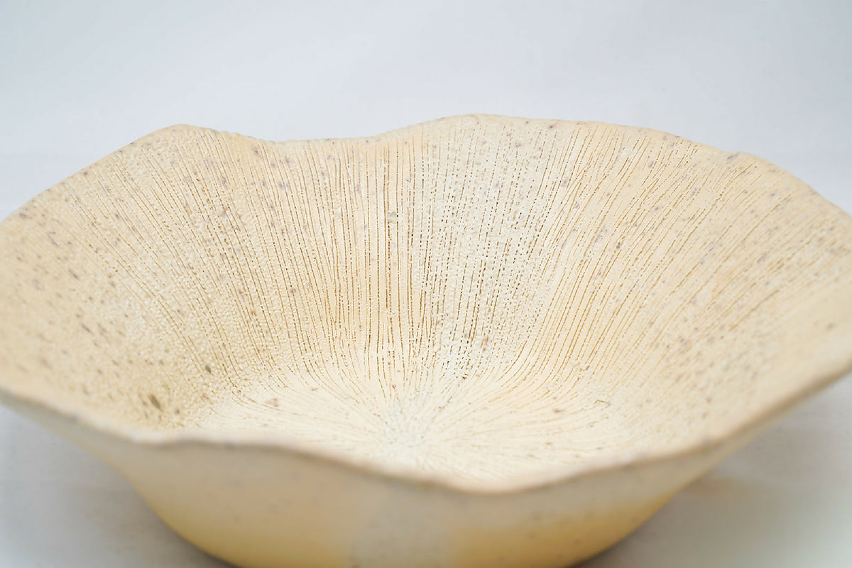 Handmade Ceramic Textured Serving Platter / Fruit Bowl