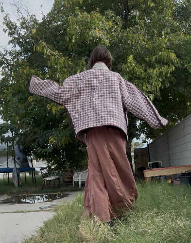 The Quilted Coat - Maroon- Reversible!