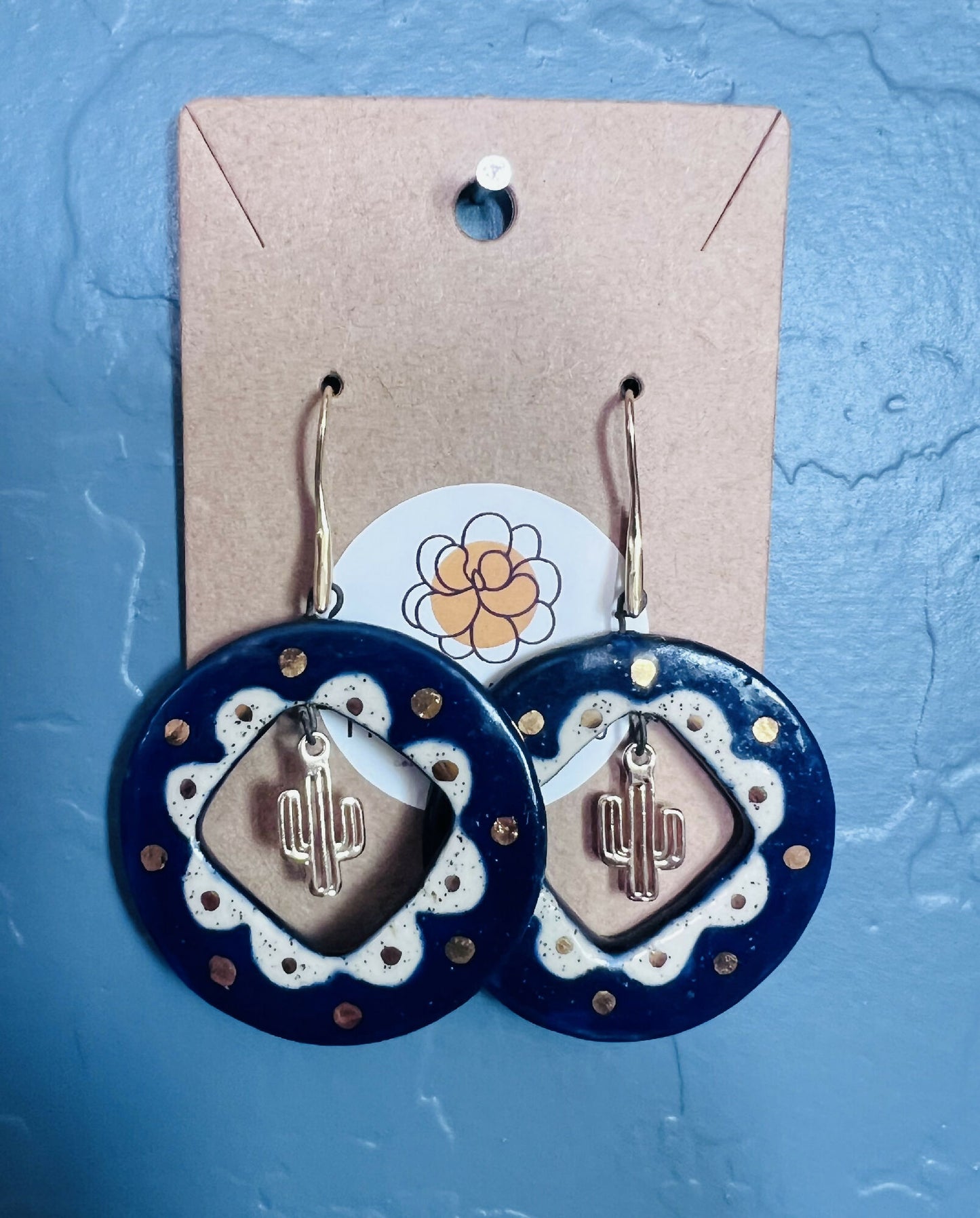 Ceramic Blue Hoops