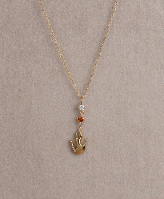 Citrine Flame Necklace