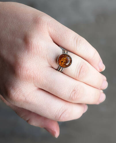 Amber Ring Size 5.5