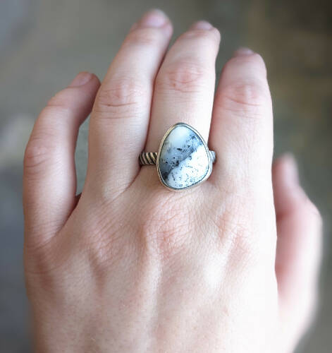 Dendritic Agate Ring Size 11