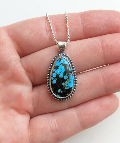 Speckled Turquoise Gemstone Necklace