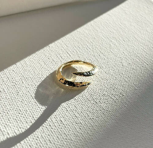 Hammered Coil Ring