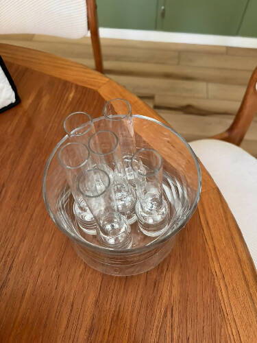 shot glasses and ice bucket set