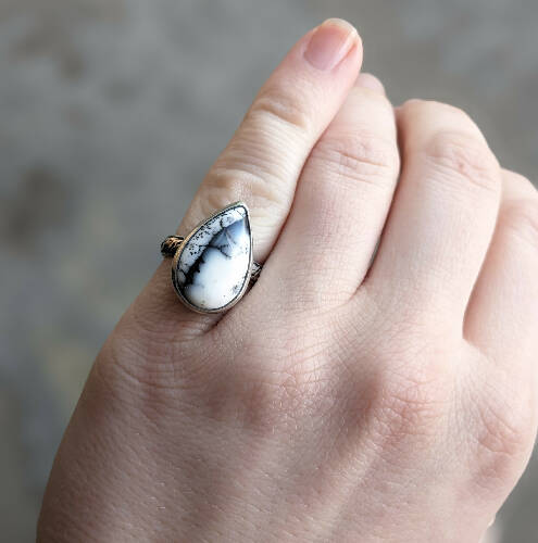 Dendritic Agate Ring Size 5