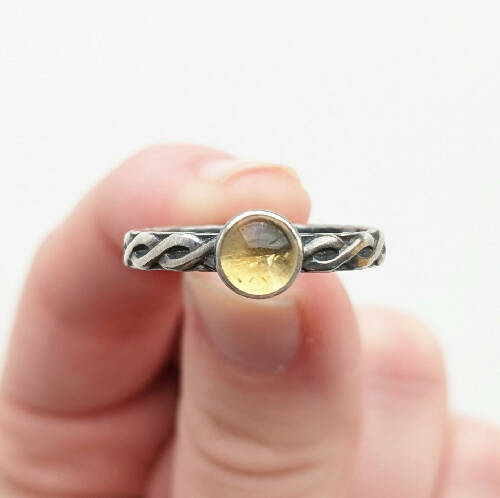 Citrine 6mm Ring Size 9