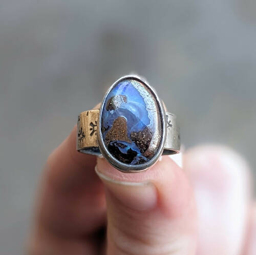 Boulder Opal Ring Size 6.5