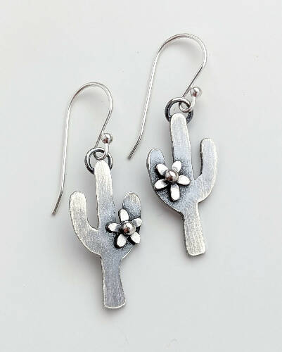 Cactus Flower Dangle Earrings
