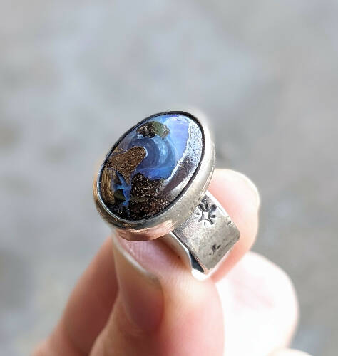 Boulder Opal Ring Size 6.5
