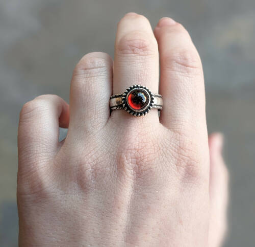 Garnet Ring Size 8.5