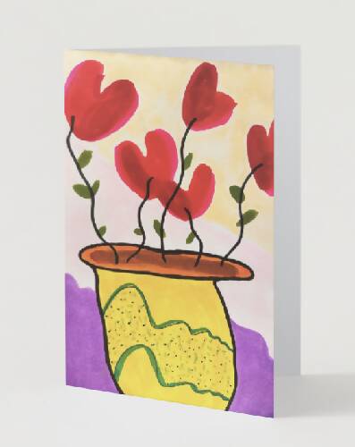 Heart Tulip Card