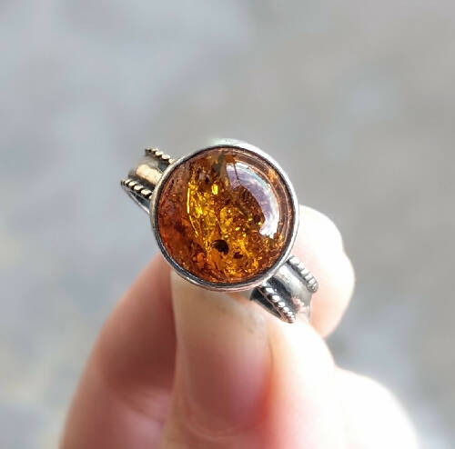 Amber Ring Size 5.5