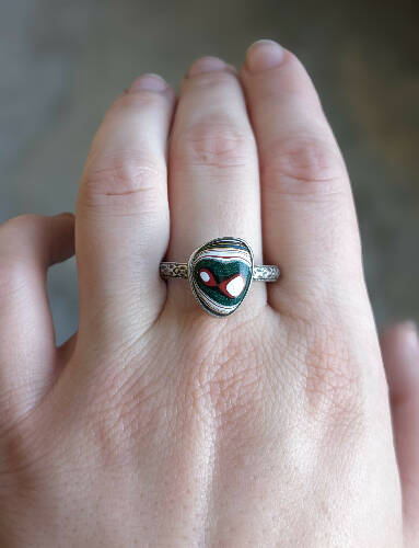 Fordite Ring Size 10