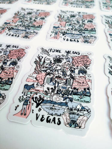 Las Vegas 3x4 durable and waterproof sticker and decal