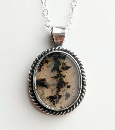 Dendritic Agate Gemstone Necklace